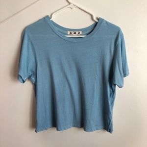 COPY - AMO cropped blue tee